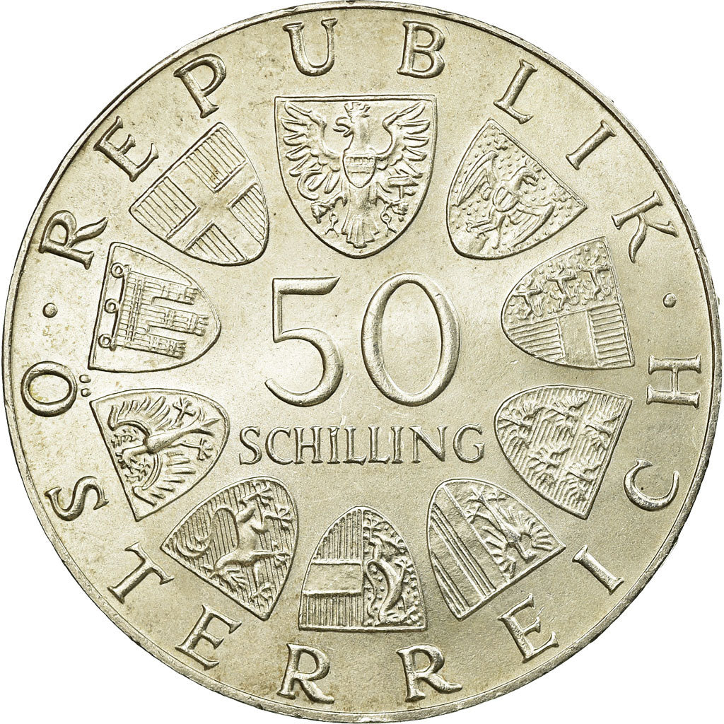 Coin, Austria, 50 Schilling, 1974, MS(60-62), Silver, KM:2919