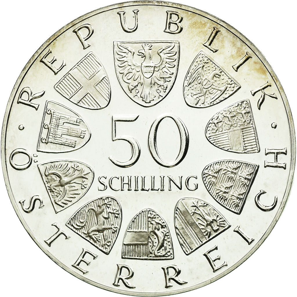 Moneta, Austria, 50 Schilling, 1973, MS(65-70), Srebro, KM:2917