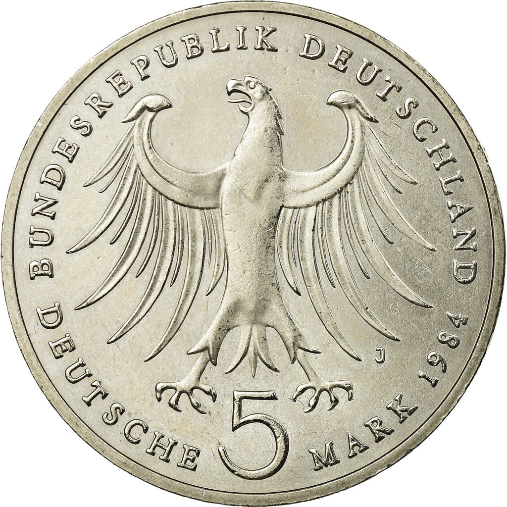 Coin, GERMANY - FEDERAL REPUBLIC, 5 Mark, 1984, Hamburg, Germany, MS(60-62)