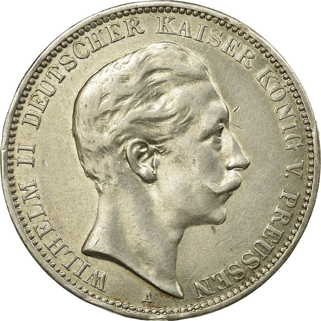 Coin, German States, PRUSSIA, Wilhelm II, 3 Mark, 1911, Berlin, EF(40-45)