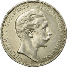 Coin, German States, PRUSSIA, Wilhelm II, 3 Mark, 1911, Berlin, EF(40-45)