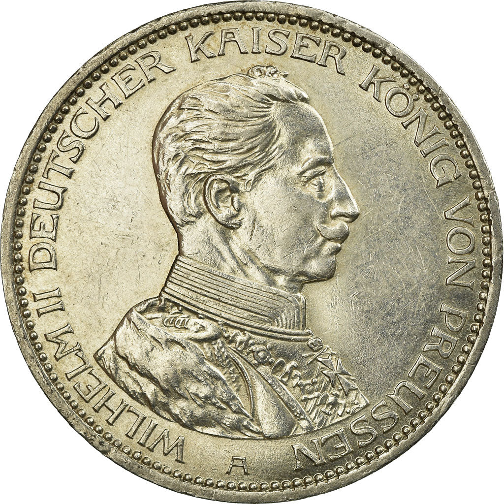 Coin, German States, PRUSSIA, Wilhelm II, 3 Mark, 1914, Berlin, AU(55-58)