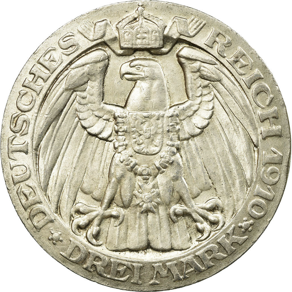 Monnaie, Etats allemands, PRUSSIA, Wilhelm II, 3 Mark, 1910, Berlin, SUP