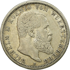 Coin, German States, WURTTEMBERG, Wilhelm II, 2 Mark, 1907, Freudenstadt