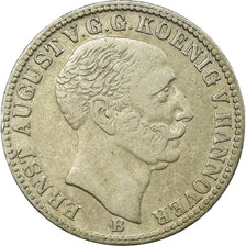 Coin, German States, HANNOVER, Ernst August, Thaler, 1845, Hannover, VF(30-35)
