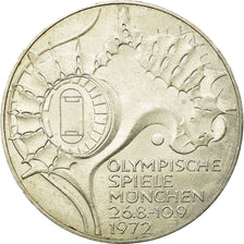 Coin, GERMANY - FEDERAL REPUBLIC, 10 Mark, 1972, Hambourg, EF(40-45), Silver
