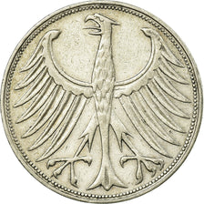 Coin, GERMANY - FEDERAL REPUBLIC, 5 Mark, 1951, Stuttgart, VF(30-35), Silver