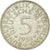 Moneda, ALEMANIA - REPÚBLICA FEDERAL, 5 Mark, 1951, Stuttgart, BC+, Plata