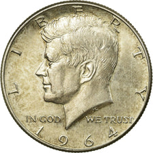 Coin, United States, Kennedy Half Dollar, Half Dollar, 1964, U.S. Mint