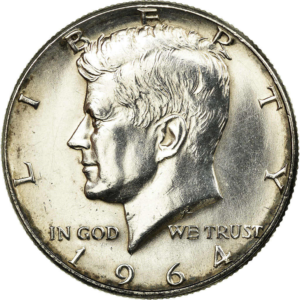 Coin, United States, Kennedy Half Dollar, Half Dollar, 1964, U.S. Mint