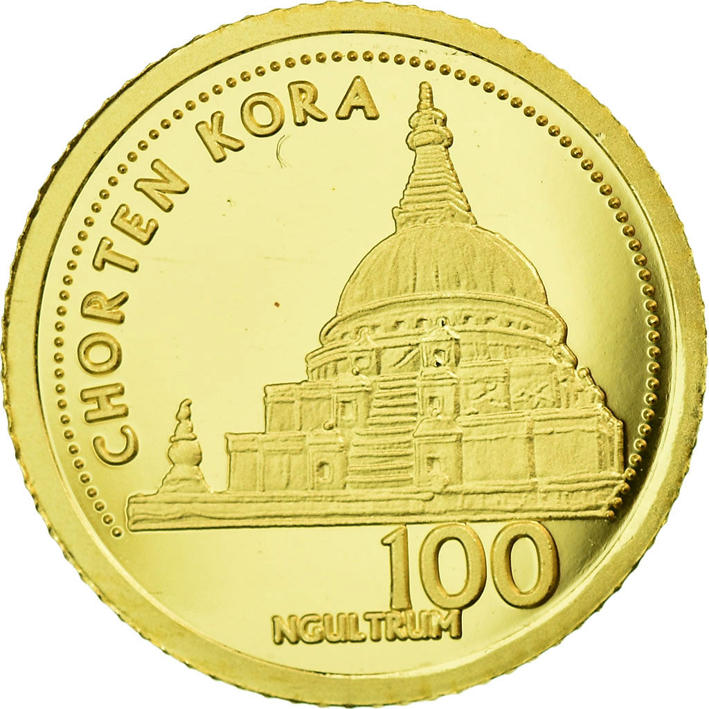 Moneda, Bután, Jigme Khesar Namgyel Wangchuck, 100 Ngultrums, 2011, FDC, Oro