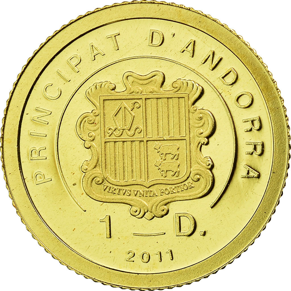 Coin, Andorra, Diner, 2011, Napoléon Bonaparte, MS(65-70), Gold