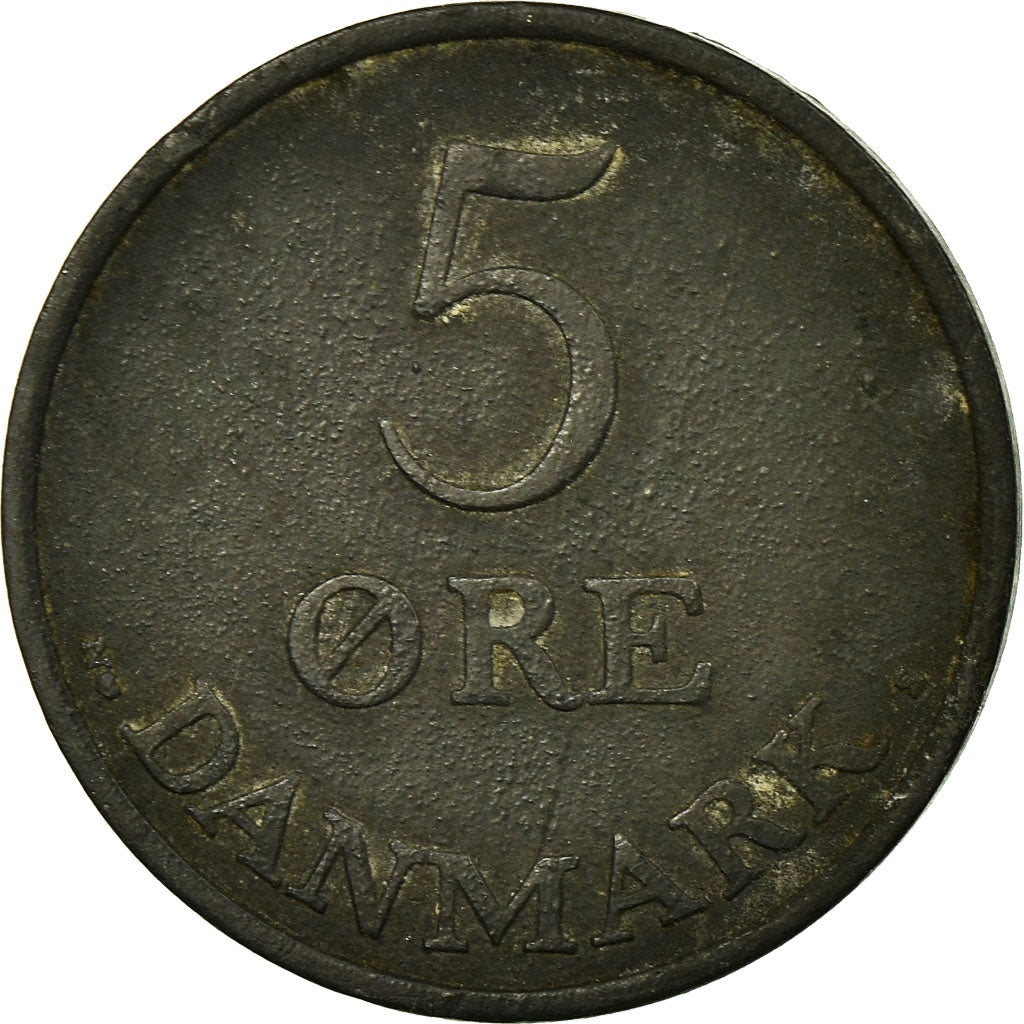 Moneta, Danimarca, Frederik IX, 5 Öre, 1951, Copenhagen, MB+, Zinco, KM:843.1