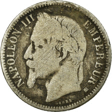Moeda, França, Napoleon III, Napoléon III, Franc, 1866, Strasbourg, VG(8-10)
