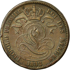 Coin, Belgium, Leopold I, 10 Centimes, 1832, EF(40-45), Copper, KM:2.1