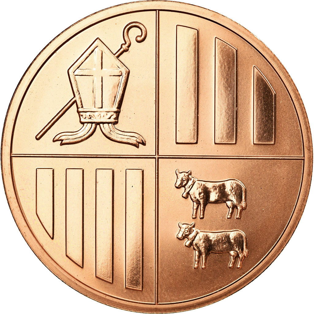 Moeda, Andorra, Centimo, 2014, MS(65-70), Cobre, KM:New