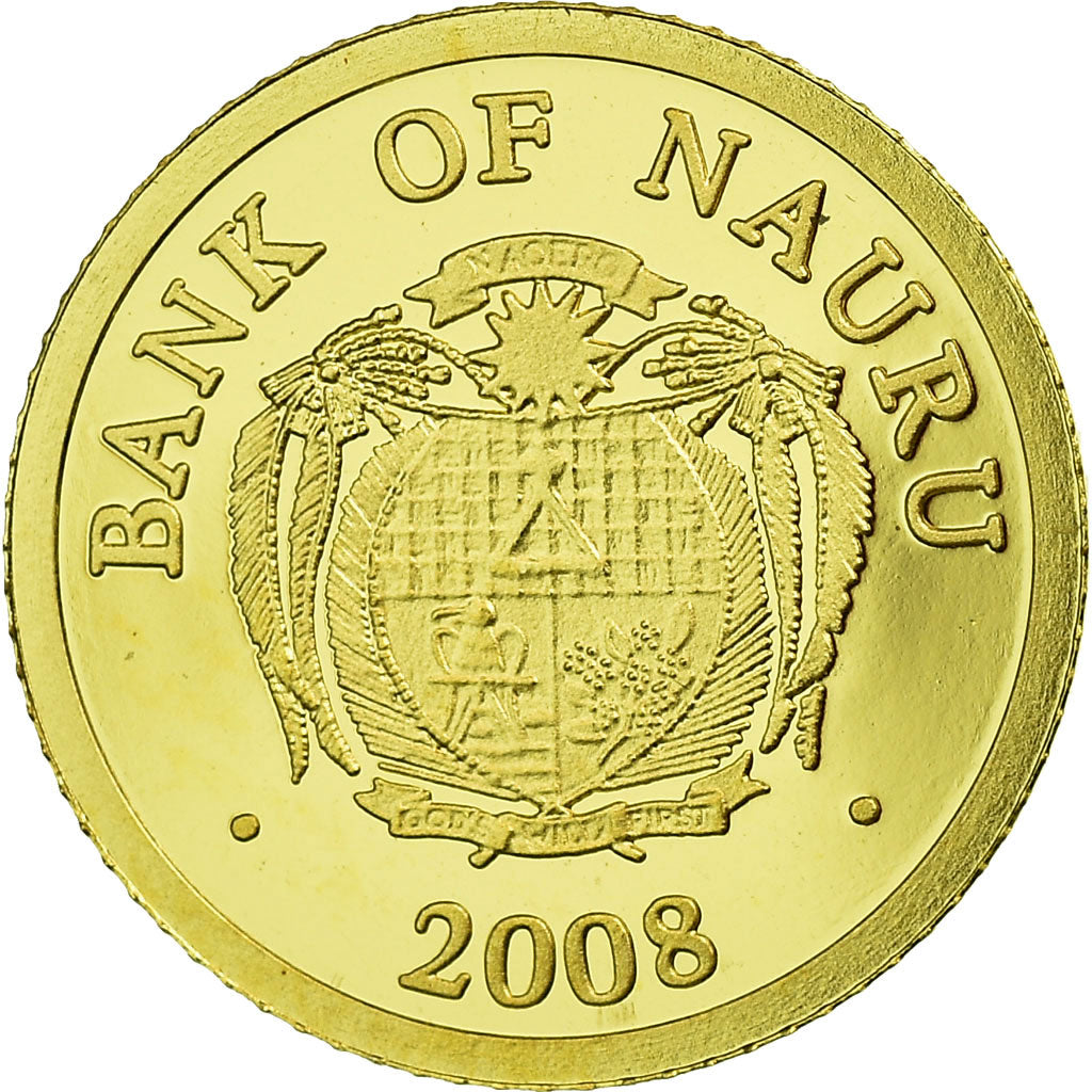 Coin, Nauru, Franz Kafka, 5 Dollars, 2008, MS(65-70), Gold