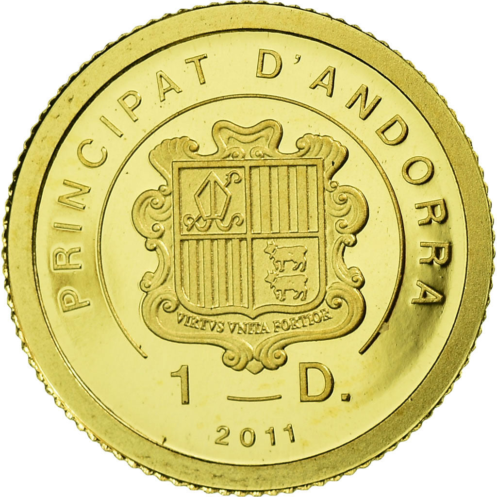Coin, Andorra, Napoléon Bonaparte, Diner, 2011, MS(65-70), Gold