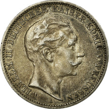 Coin, German States, PRUSSIA, Wilhelm II, 3 Mark, 1910, Berlin, VF(30-35)