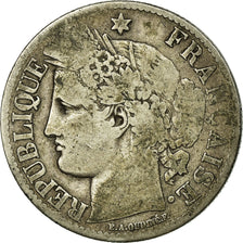 Munten, Frankrijk, Cérès, 2 Francs, 1871, Paris, ZG+, Zilver, KM:817.1