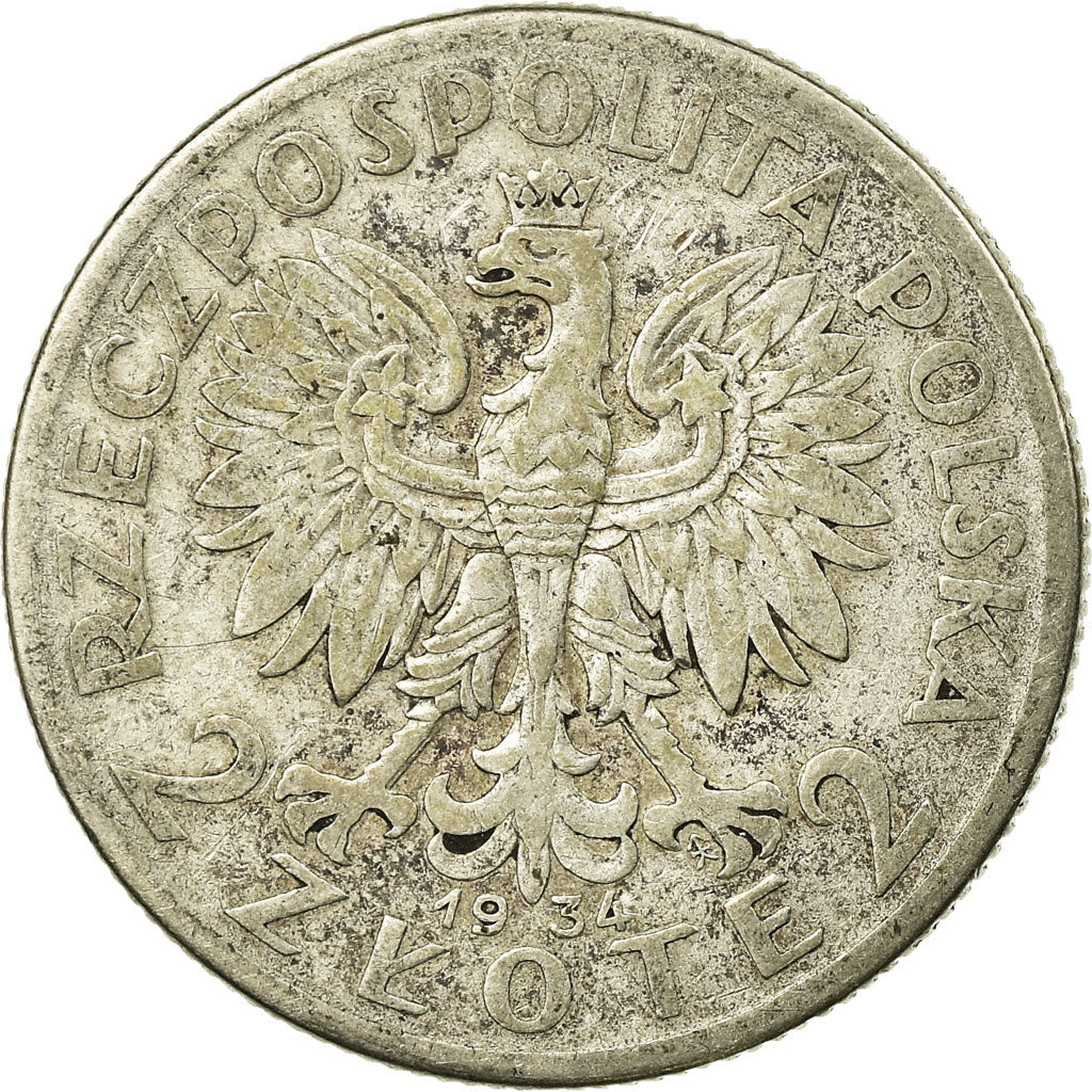 Monnaie, Pologne, 2 Zlote, 1934, Warsaw, TB, Argent, KM:20