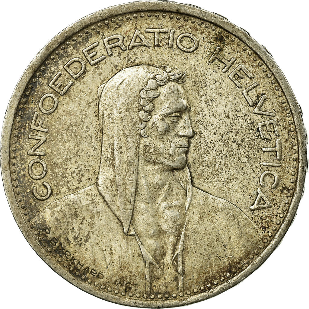 Coin, Switzerland, 5 Francs, 1953, Bern, VF(30-35), Silver, KM:40