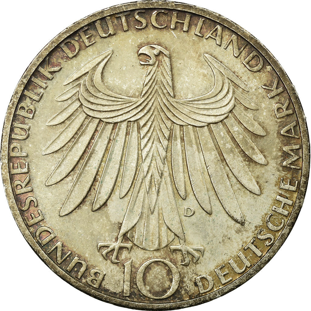 Coin, GERMANY - FEDERAL REPUBLIC, 10 Mark, 1972, Munich, VF(30-35), Silver