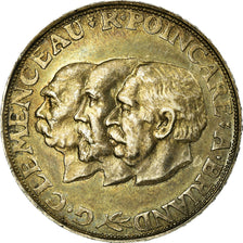 Moneda, Francia, Clémenceau, Poincaré, Briand, 20 Francs, 1929, MBC+, Plata