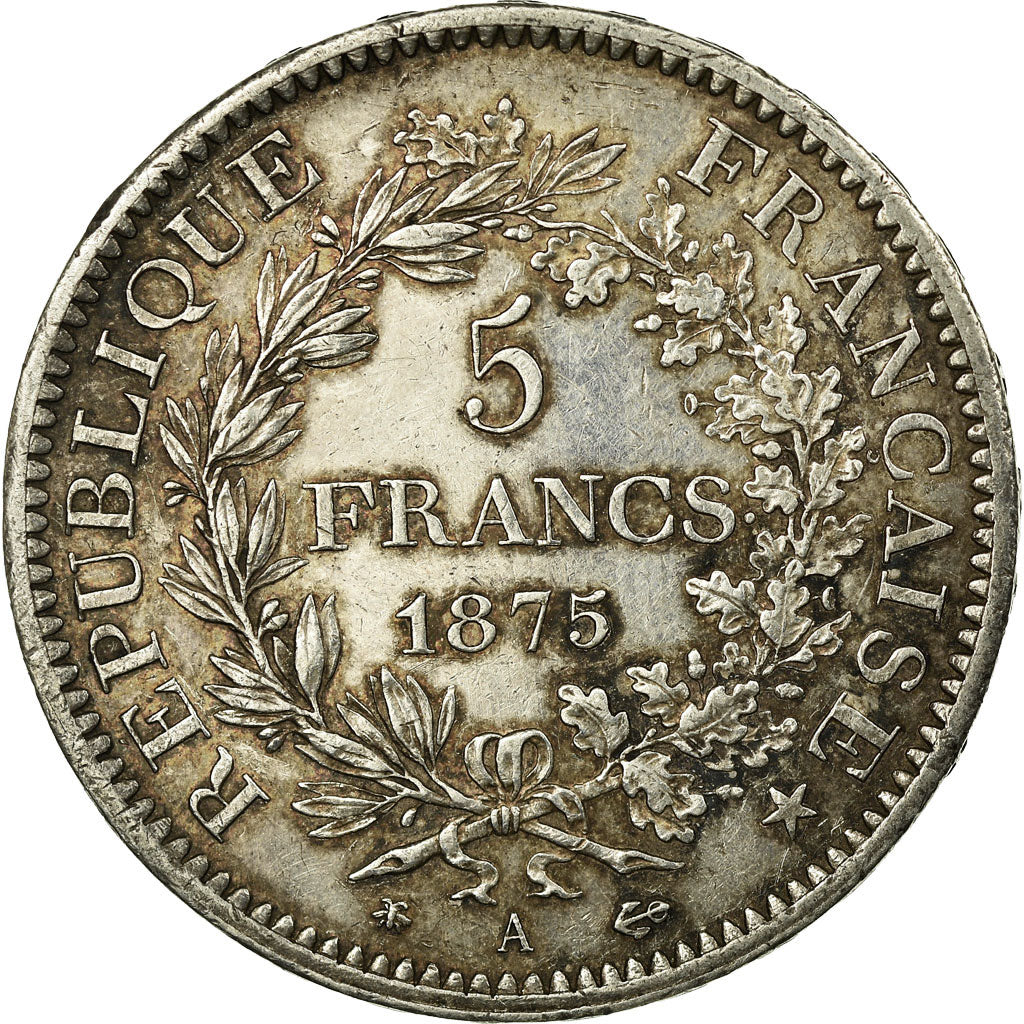 Monnaie, France, Hercule, 5 Francs, 1875, Paris, TTB, Argent, Gadoury:745a