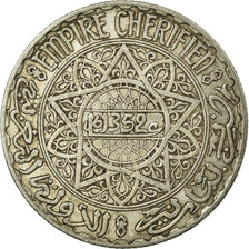 Coin, Morocco, Mohammed V, 10 Francs, AH 1352/1933, Paris, VF(30-35), Silver