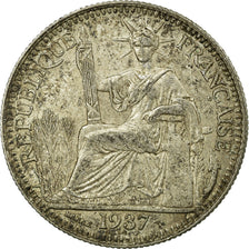 Coin, FRENCH INDO-CHINA, 10 Cents, 1937, Paris, VF(20-25), Silver, KM:16.2