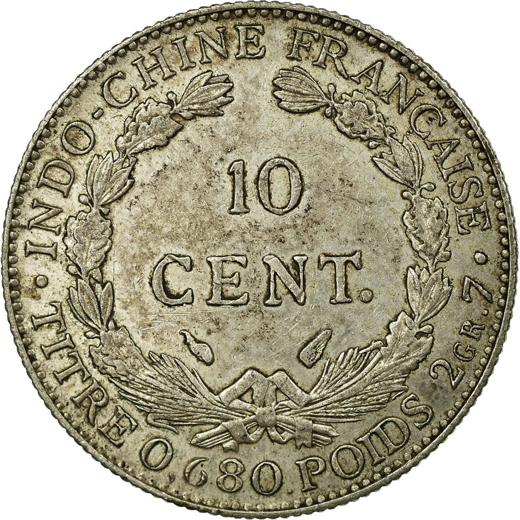 Monnaie, FRENCH INDO-CHINA, 10 Cents, 1937, Paris, TTB, Argent, KM:16.2