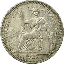 Monnaie, FRENCH INDO-CHINA, 10 Cents, 1937, Paris, TTB, Argent, KM:16.2
