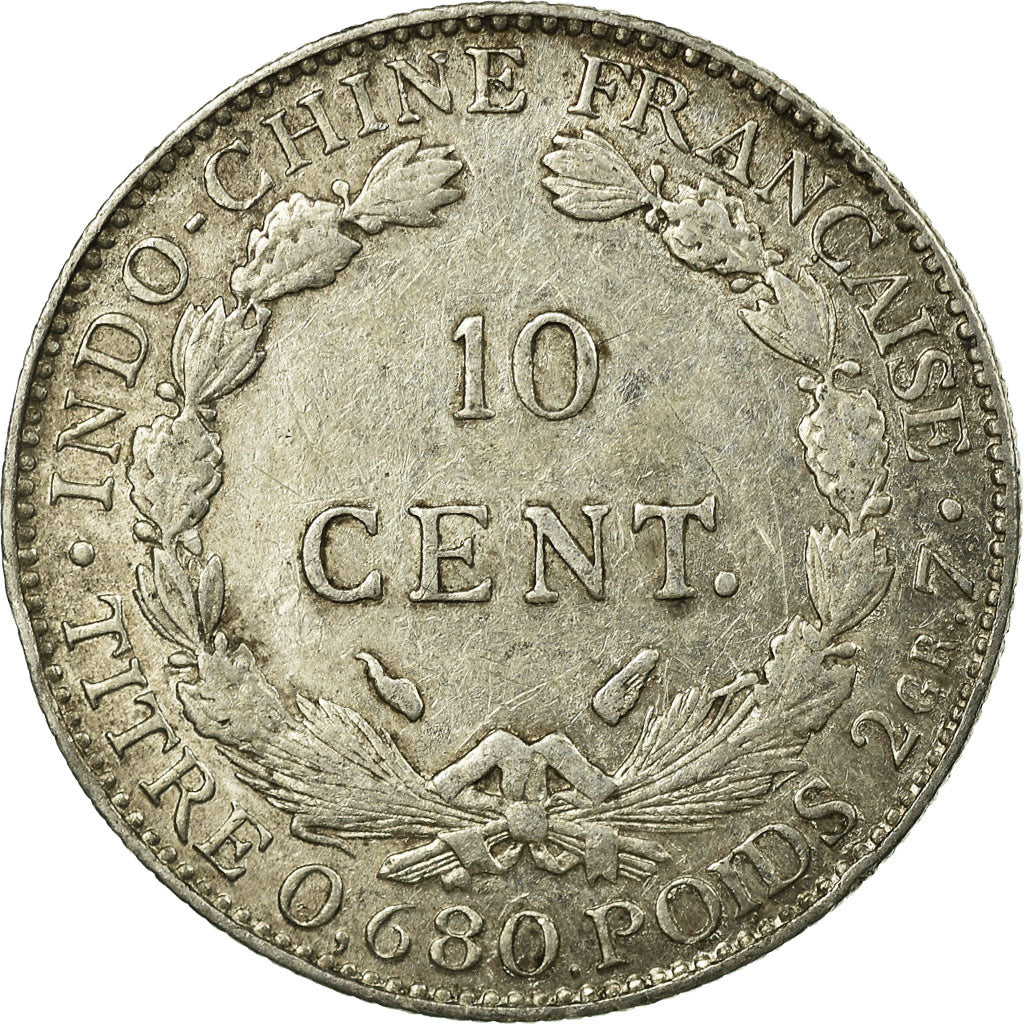 Monnaie, FRENCH INDO-CHINA, 10 Cents, 1937, Paris, TTB, Argent, KM:16.2