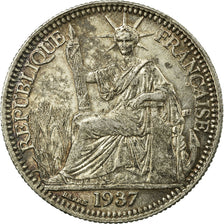 Monnaie, FRENCH INDO-CHINA, 10 Cents, 1937, Paris, TTB, Argent, KM:16.2