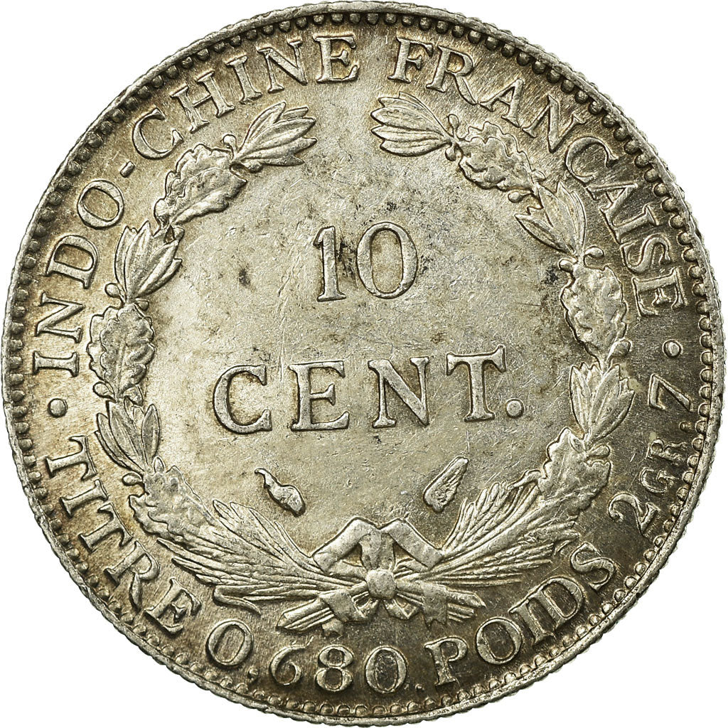 Monnaie, FRENCH INDO-CHINA, 10 Cents, 1937, Paris, TTB, Argent, KM:16.2