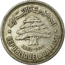 Coin, Lebanon, 50 Piastres, 1952, Utrecht, EF(40-45), Silver, KM:17