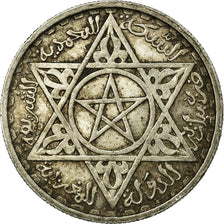 Moneda, Marruecos, Mohammed V, 100 Francs, AH 1372/1953, Paris, BC+, Plata