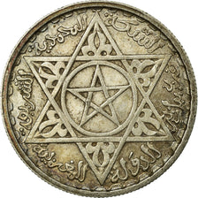 Coin, Morocco, Mohammed V, 100 Francs, AH 1372/1953, Paris, AU(50-53), Silver