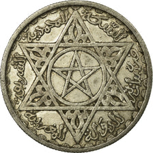 Moeda, Marrocos, Mohammed V, 100 Francs, AH 1372/1953, Paris, EF(40-45), Prata