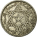 Moeda, Marrocos, Mohammed V, 100 Francs, AH 1372/1953, Paris, EF(40-45), Prata