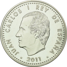 Espanha, 10 Euro, 2011, MS(65-70), Prata, KM:1185