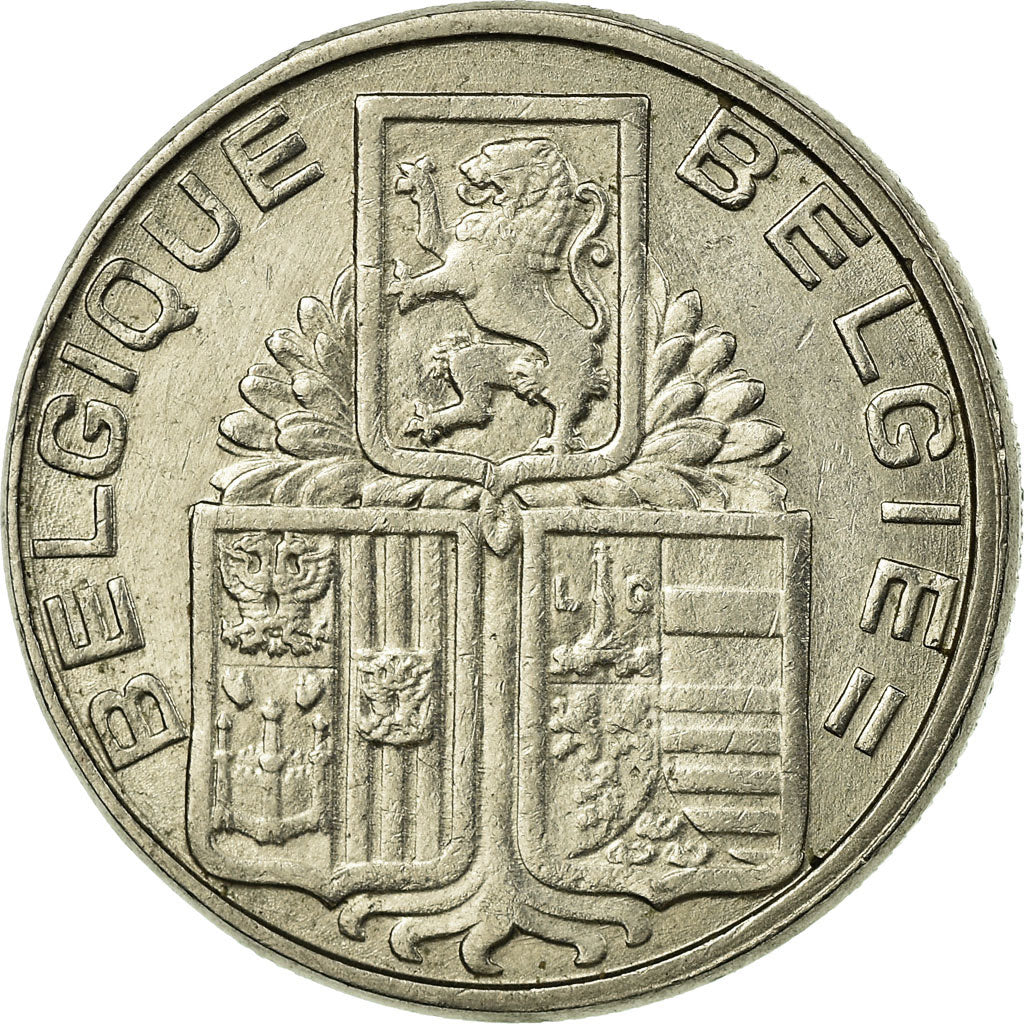 Coin, Belgium, 5 Francs, 5 Frank, 1938, AU(55-58), Nickel, KM:116.1