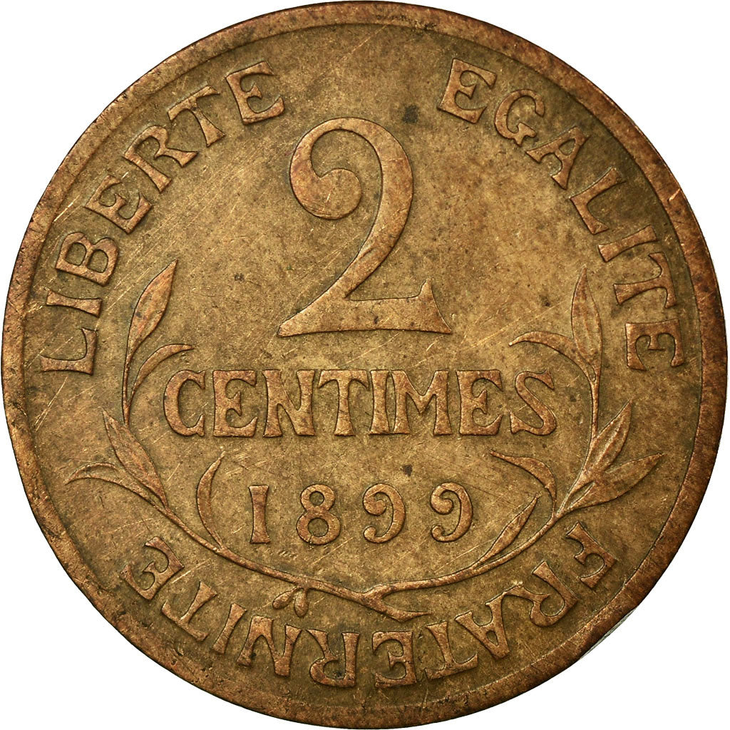 Coin, France, Dupuis, 2 Centimes, 1899, Paris, VF(20-25), Bronze, KM:841