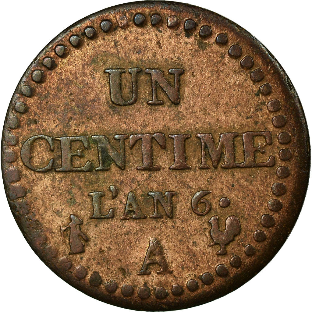 Coin, France, Dupré, Centime, AN 6, Paris, VF(30-35), Bronze, KM:646