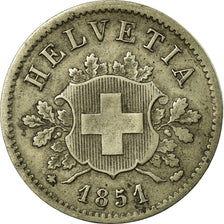 Coin, Switzerland, 10 Rappen, 1851, Bern, EF(40-45), Billon, KM:6
