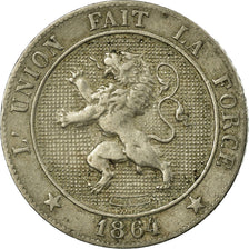 Moneta, Belgia, Leopold I, 5 Centimes, 1862, VF(30-35), Miedź-Nikiel, KM:21