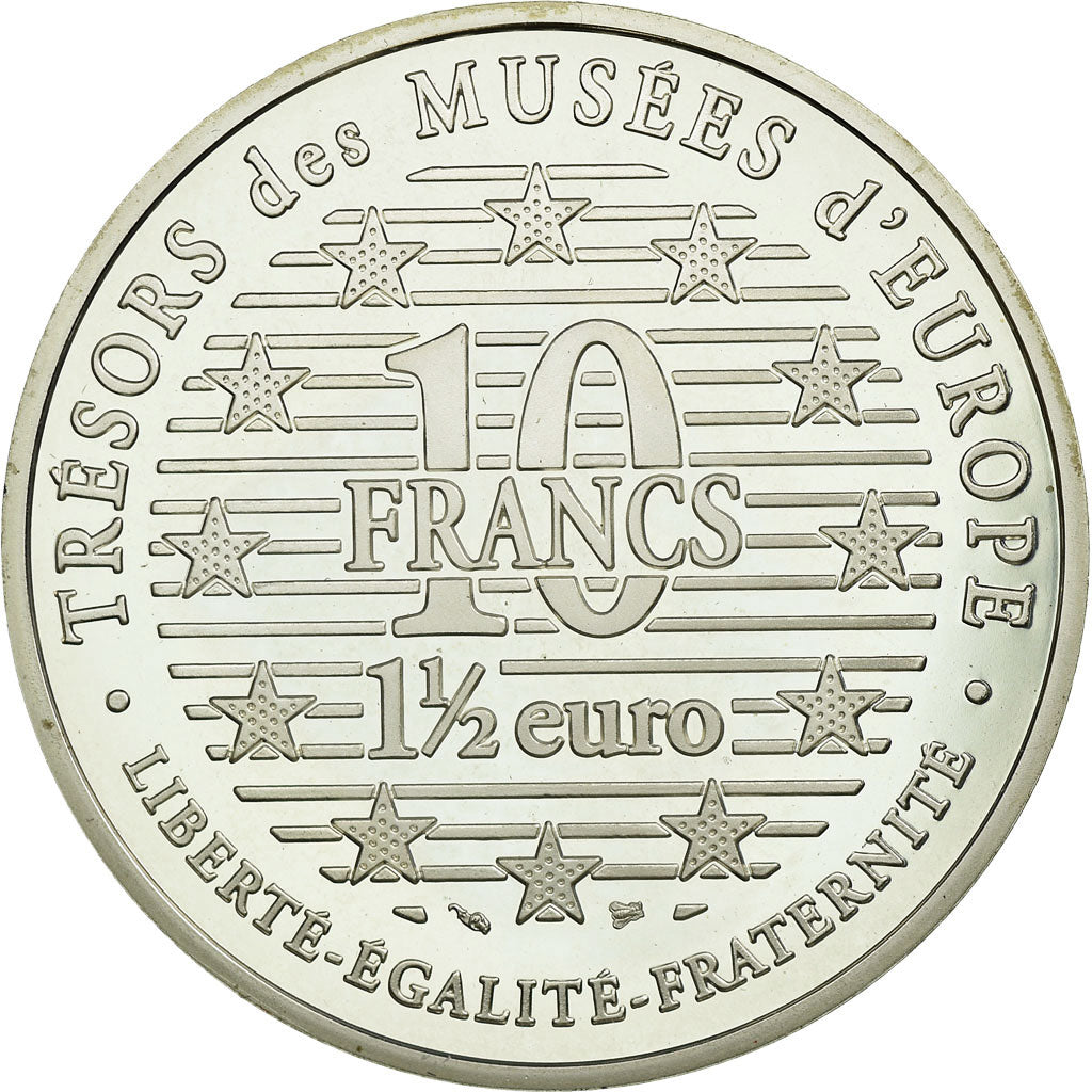 Coin, France, 10 Francs-1.5 Euro, 1996, Paris, MS(63), Silver, KM:1121