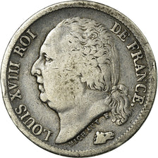 Moeda, França, Louis XVIII, Louis XVIII, 1/2 Franc, 1816, Paris, VF(20-25)