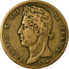 Monnaie, Colonies françaises, Charles X, 5 Centimes, 1828, Paris, TB+, Bronze